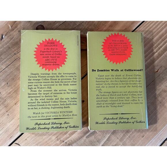 VTG Dark Shadows & The Curse of Collinwood Paperback books. Marilyn Ross 1968 - Picture 2 of 2